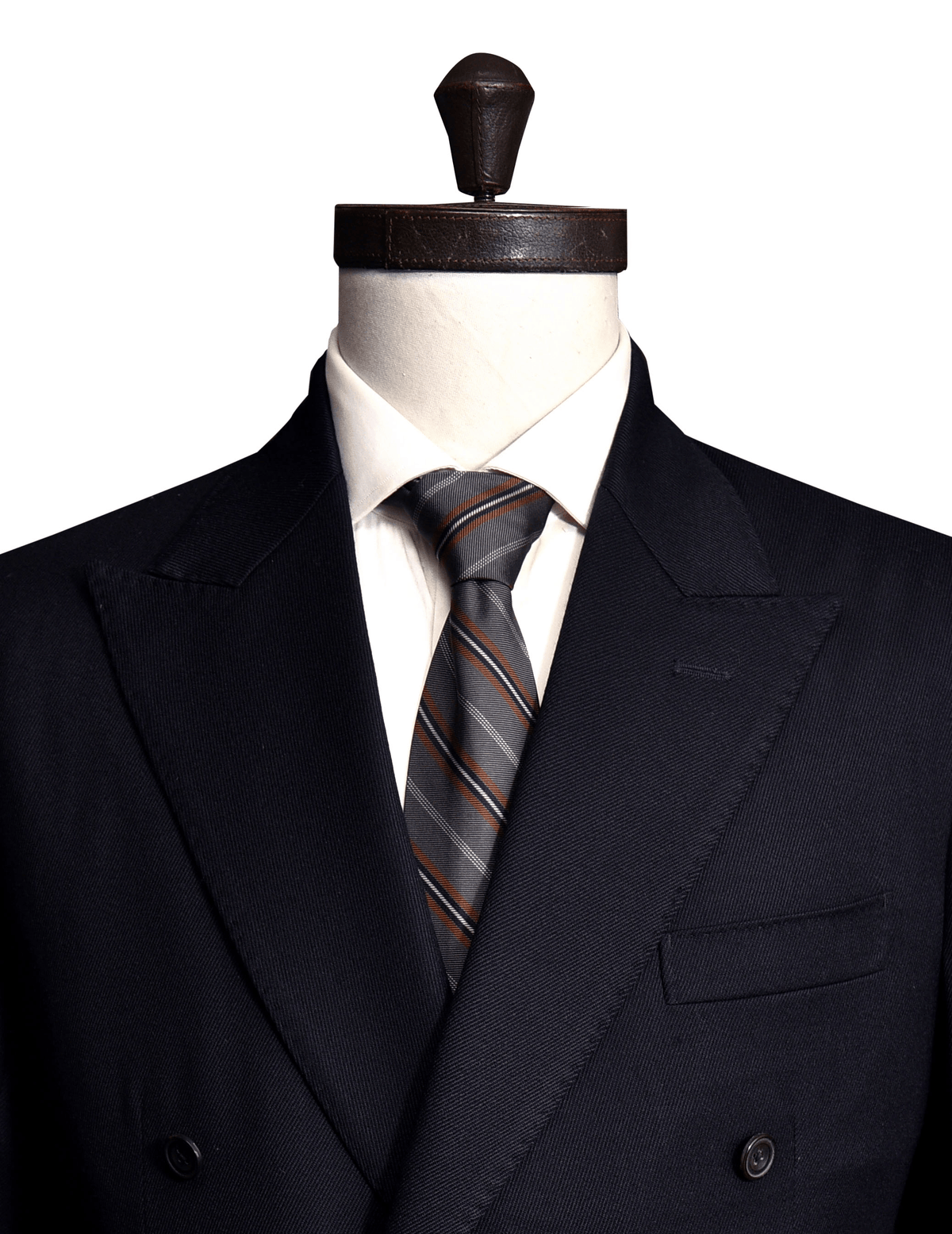 Dugdale Dark Navy Blue Twist Serge Double Breasted Jacket - 2