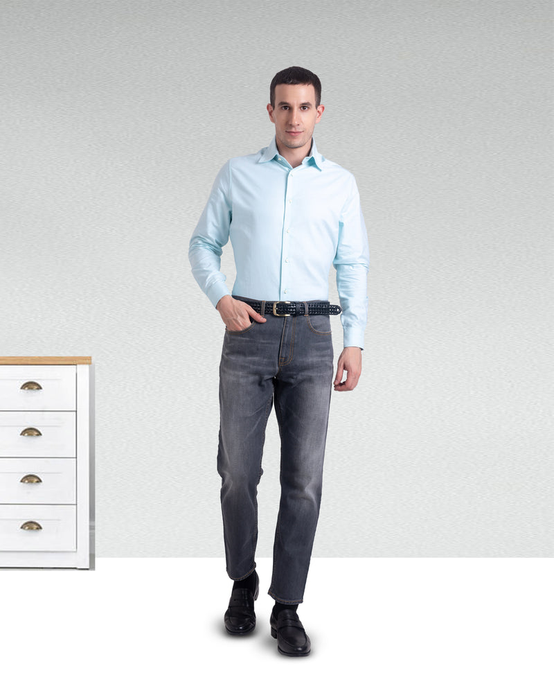 EZS Classic Pale Blue Oxford Shirt