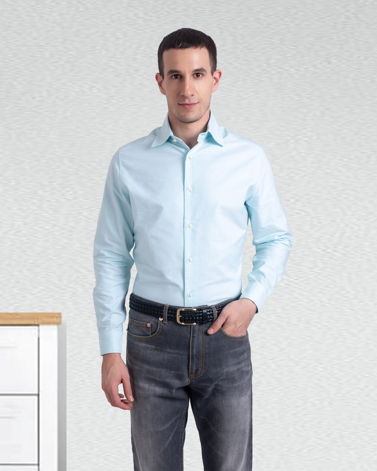 Classic Pale Blue Oxford Shirt - 2