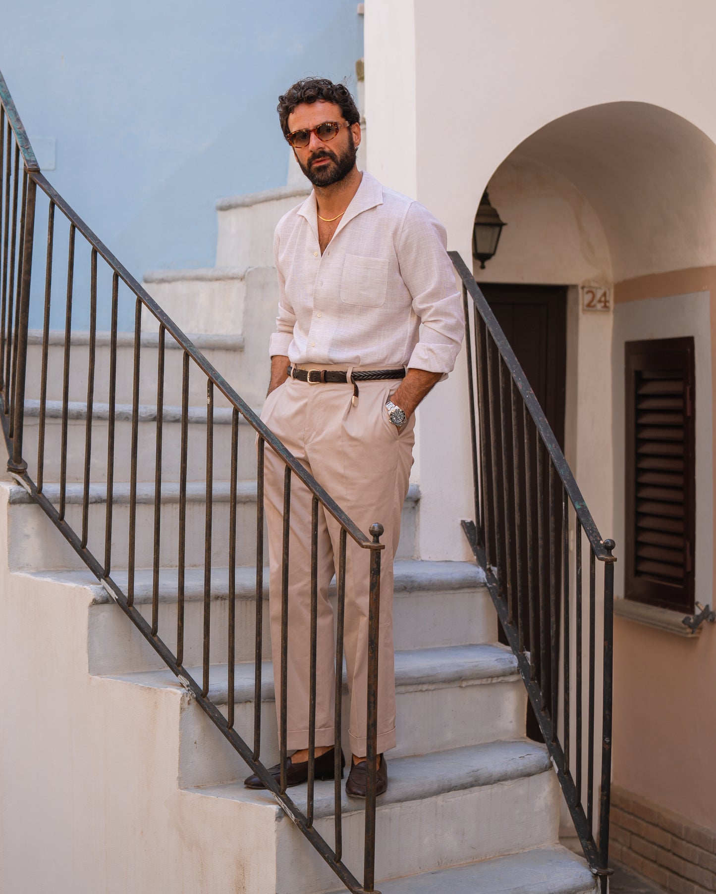 Pleated Pastel Pink Dress Pant