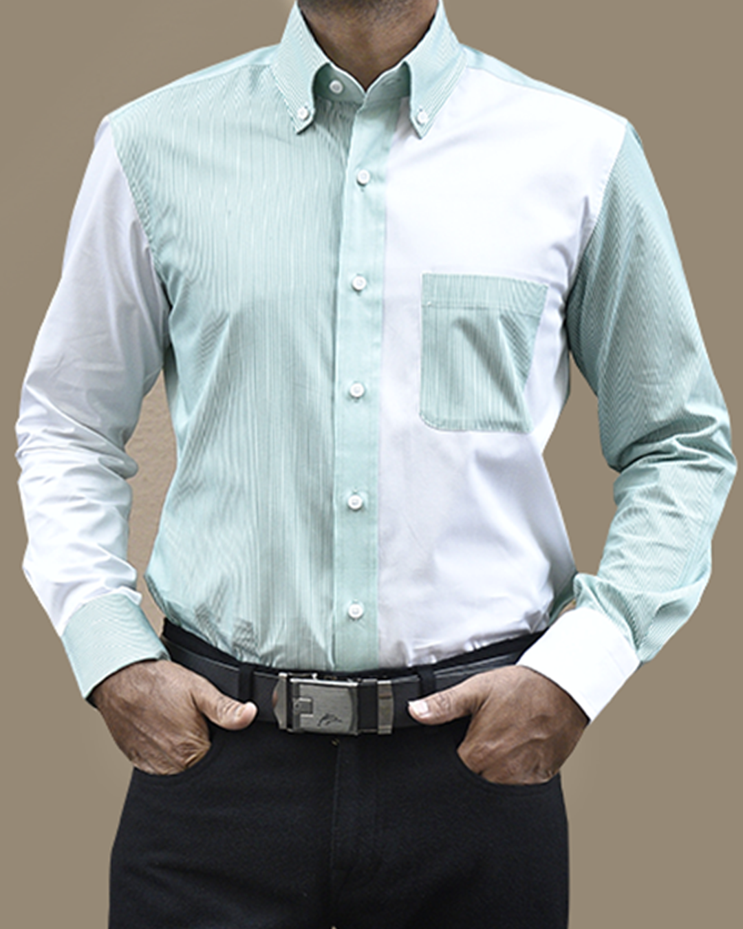 Green White Cotton Fun Shirt - 4