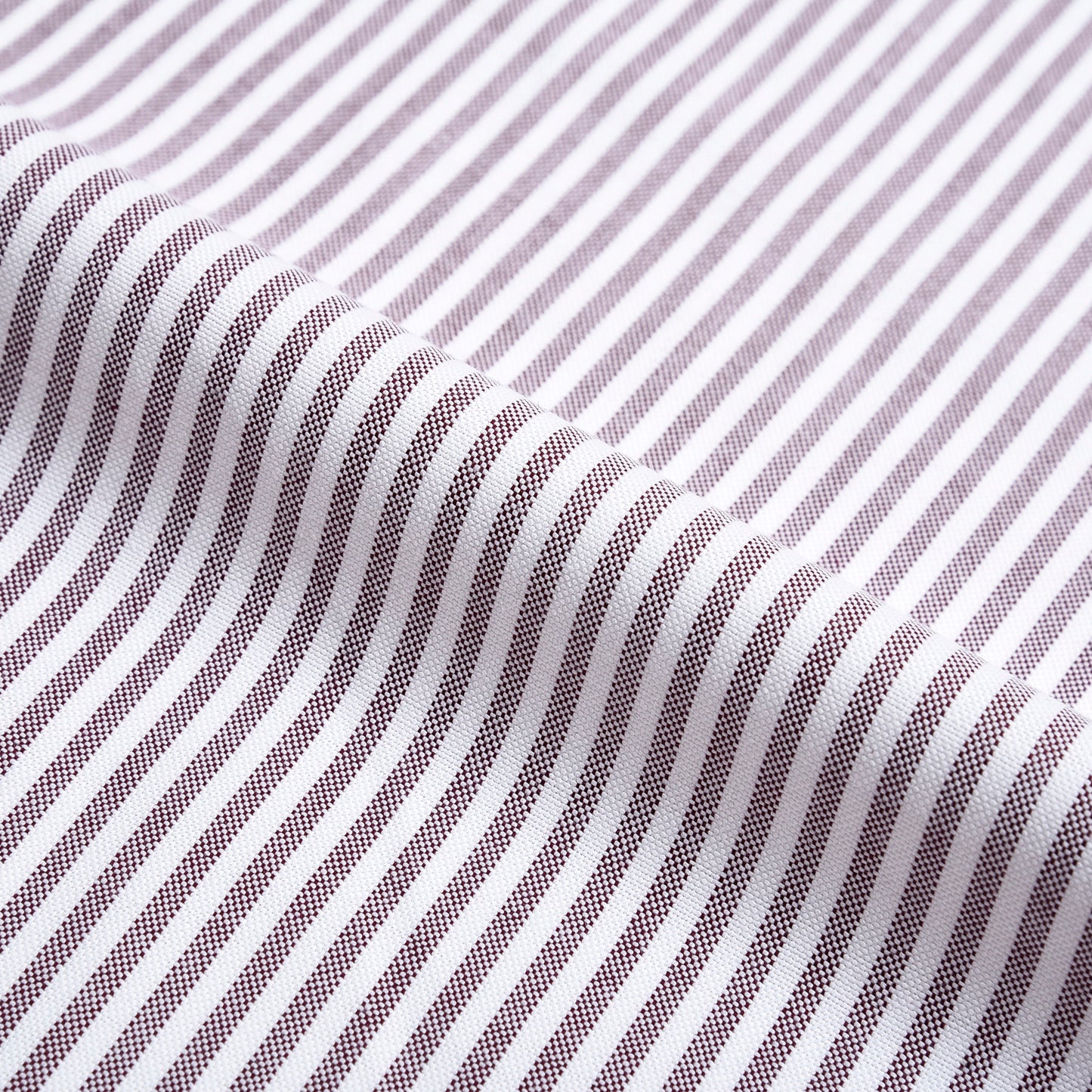 Maroon University Stripes Wrinkle Resistant Oxford Shirt