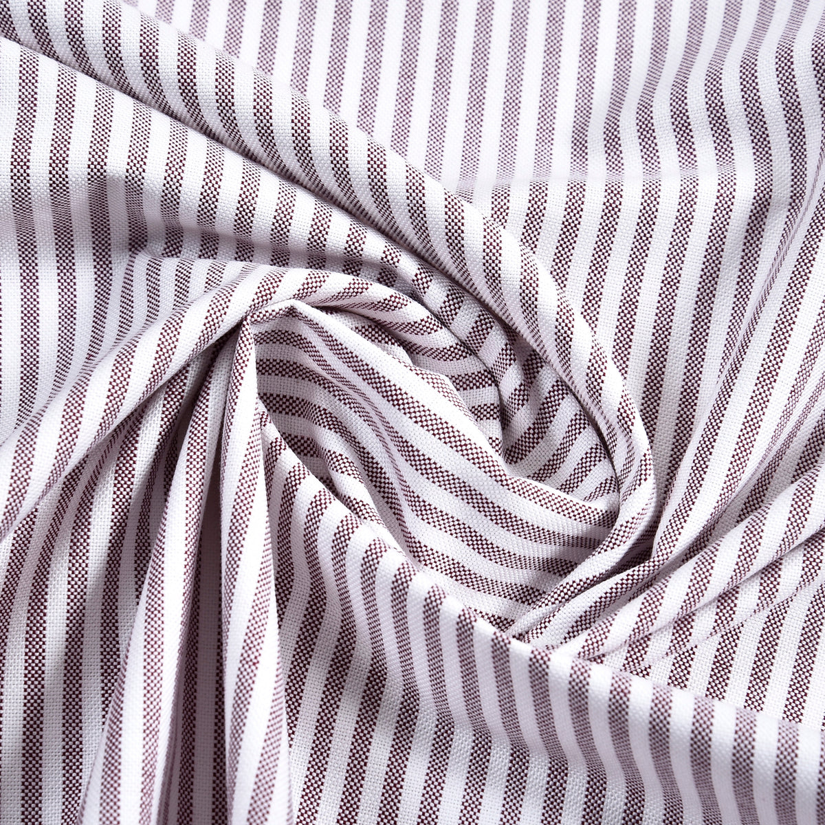 Maroon University Stripes Wrinkle Resistant Oxford Shirt - 5