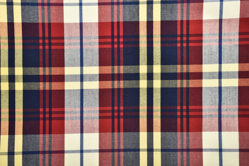 Navy Red Plaid Shirt