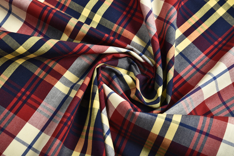 Navy Red Plaid Shirt