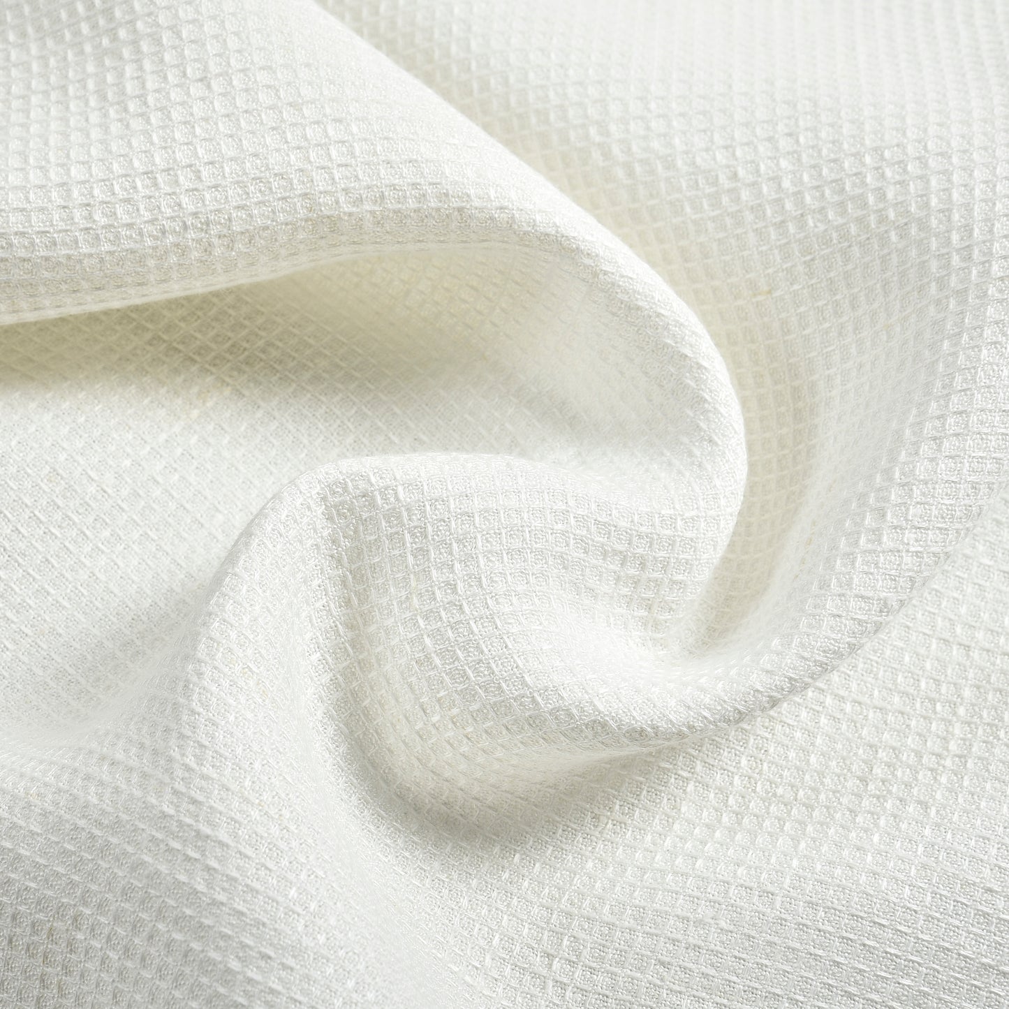 Summer Off-White Shirt in Soft Wash Honeycomb Linen with one piece collar placket