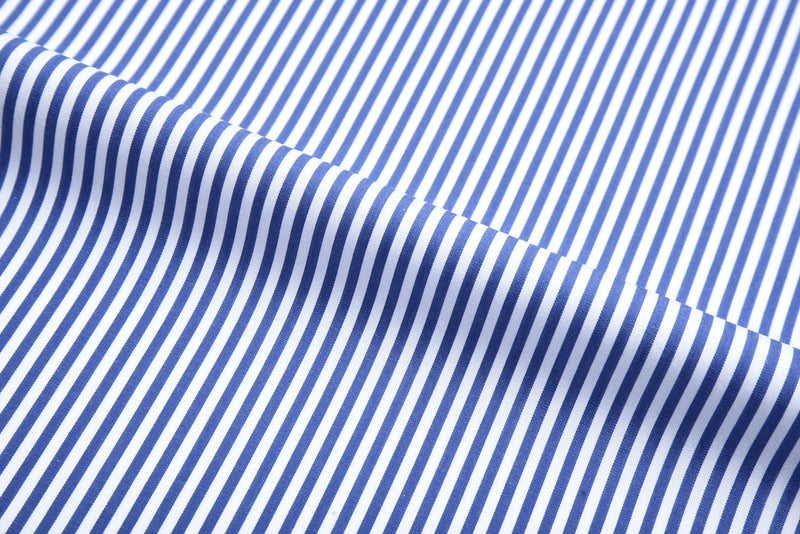 Cornflower Blue White Candy Stripes