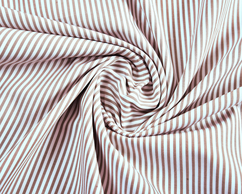 Brown White Candy Stripes Shirt