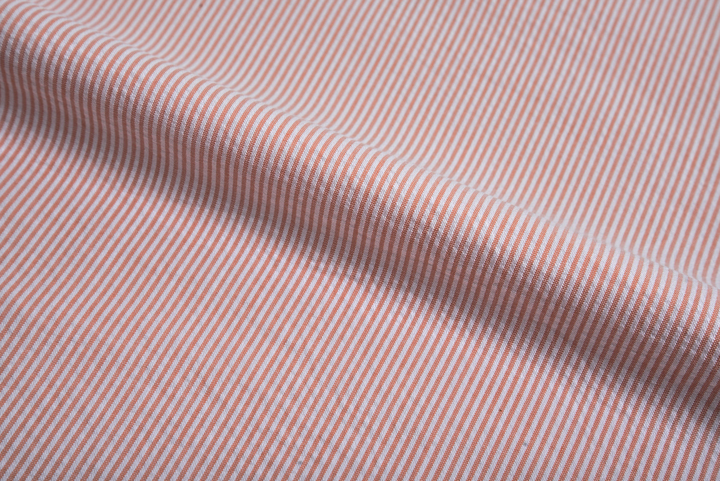 Coral Orange Stripes Seersucker