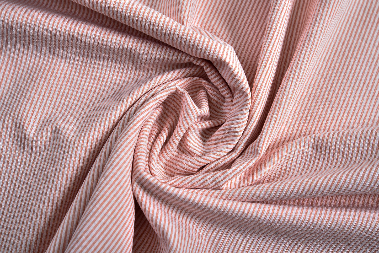 Coral Orange Stripes Seersucker