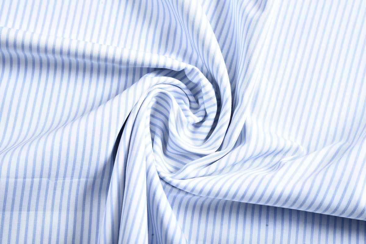Pale Blue Dress Stripes Shirt - 5