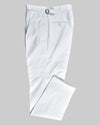 White Cotton Twill Dress Pant