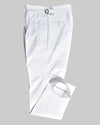 White Cotton Twill Dress Pant