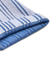 Summer Camp Collar Casual Shirt in White and Blue Stripes