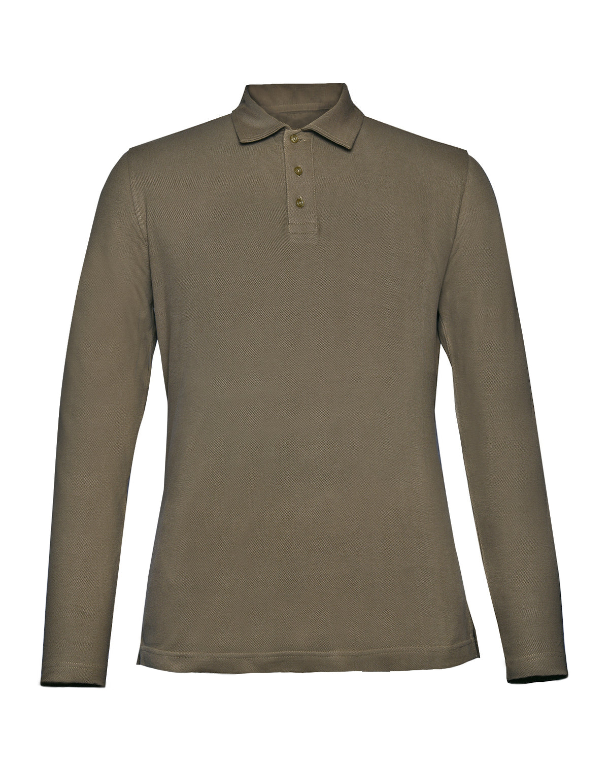 EZS Aria Olive Long Sleeve Polo - 11