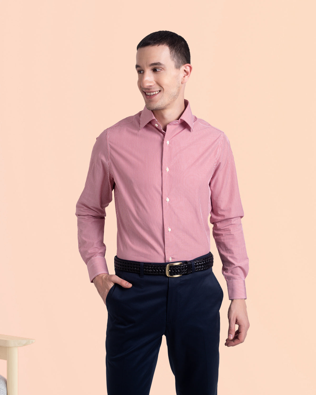 Dark Navy Twill Dress Pant - 3