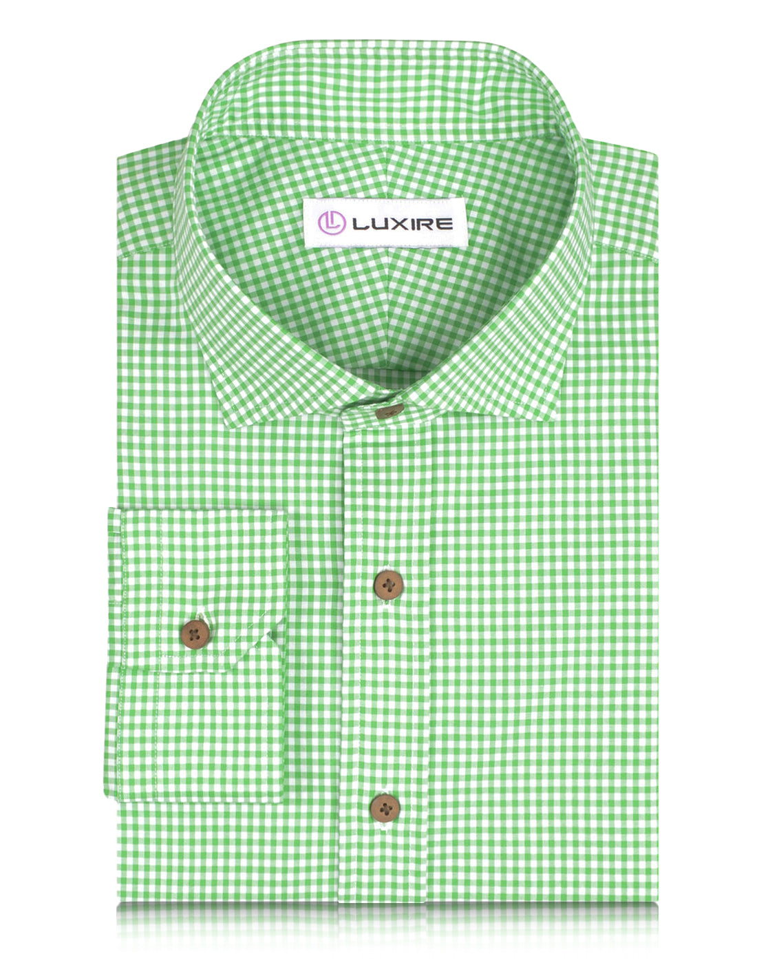 Lincon Green Gingham on White - 1