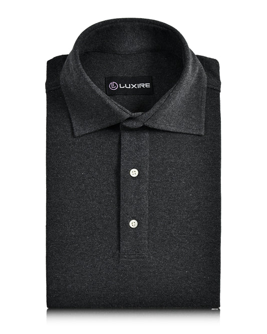 Heather Charcoal Grey Polo T-Shirt