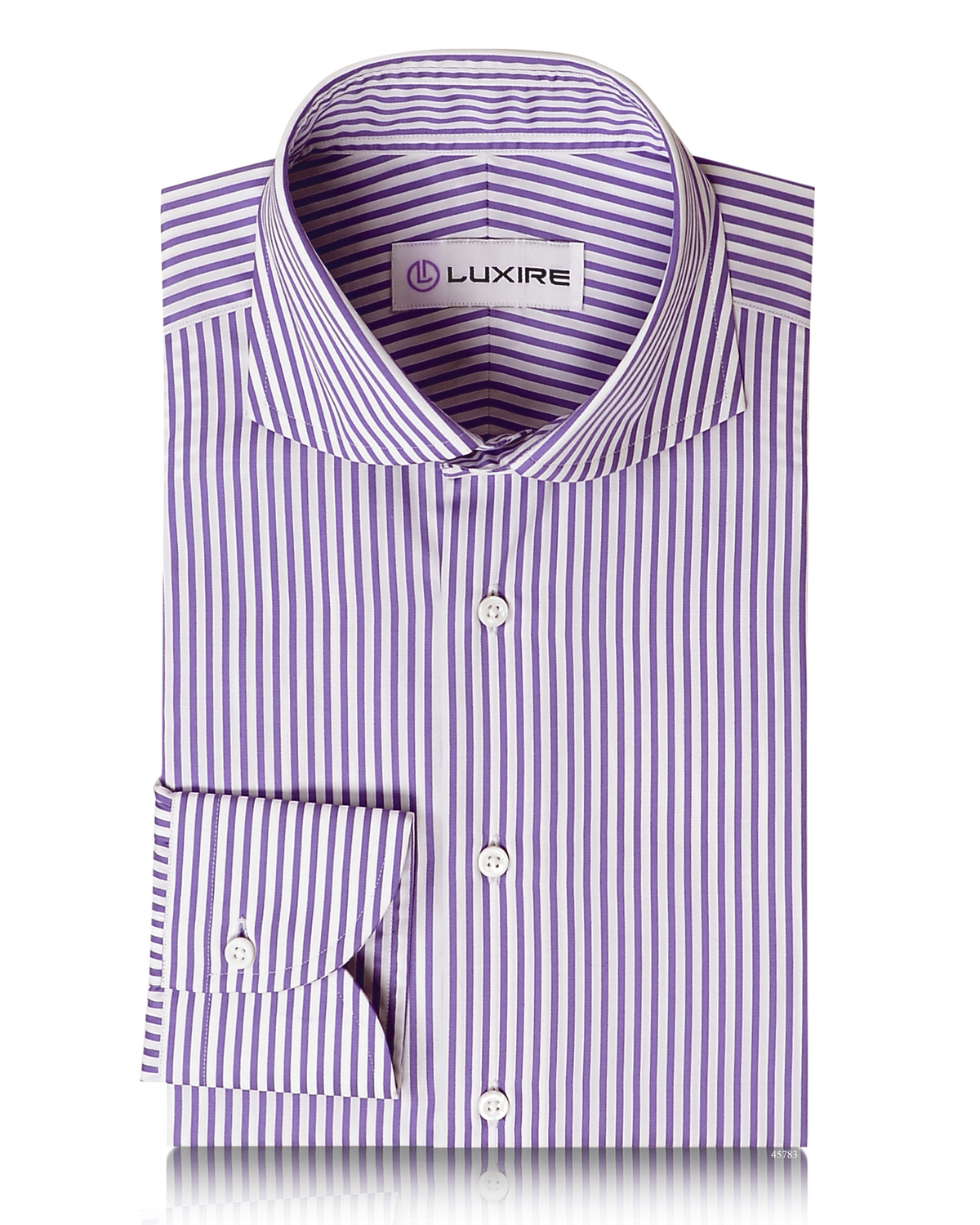 Purple Dress Stripes on White - 1