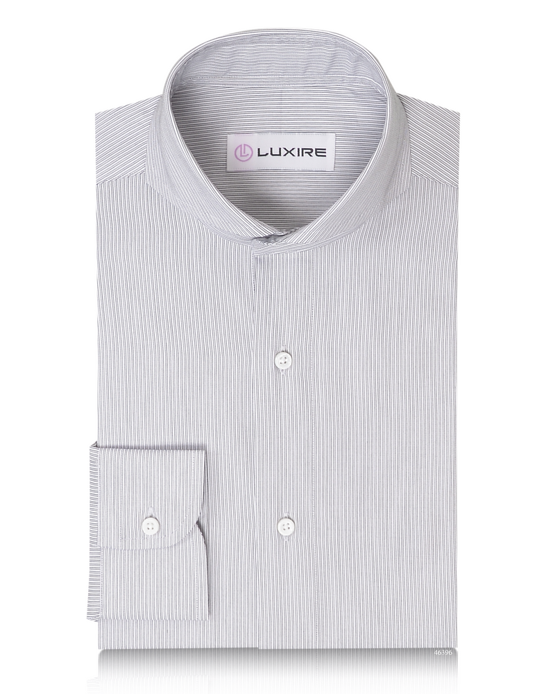 White With Navy Shadow Stripes by Monti Shirt