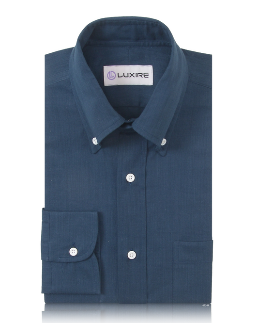 Navy Blue Chambray Shirt