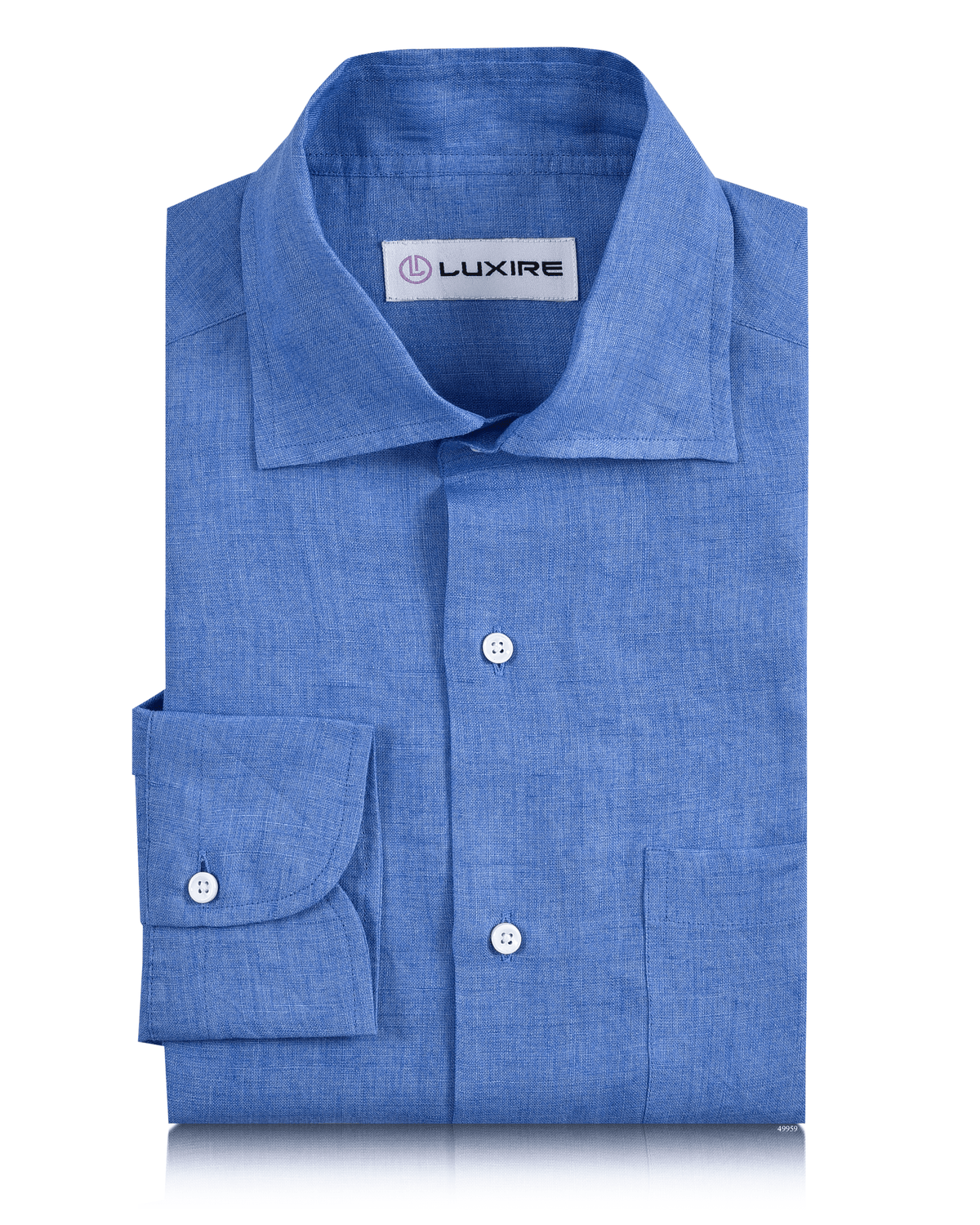 Blue Linen Classic Shirt - 1