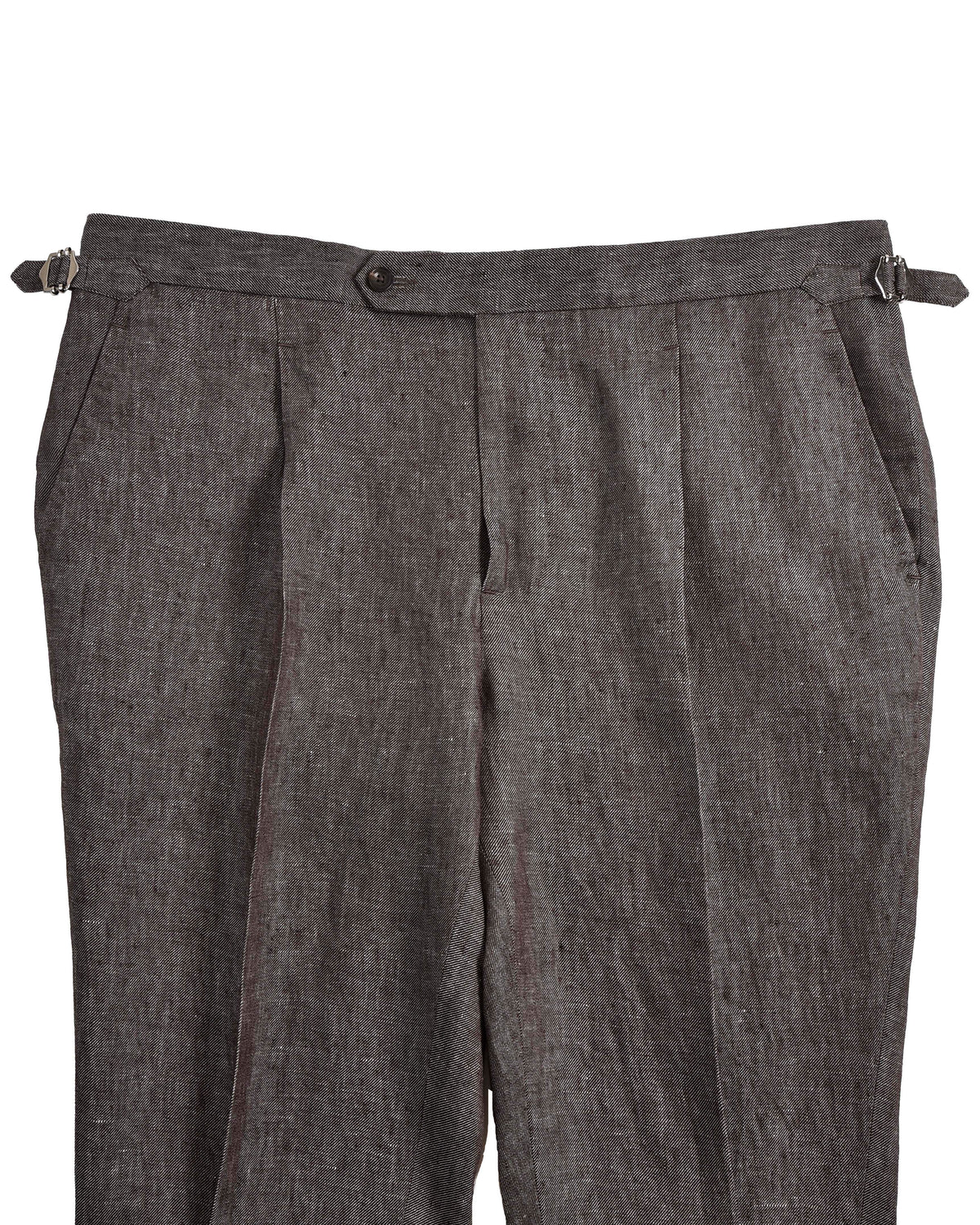Solbiati Coffee Brown Linen Dress Pant - 3