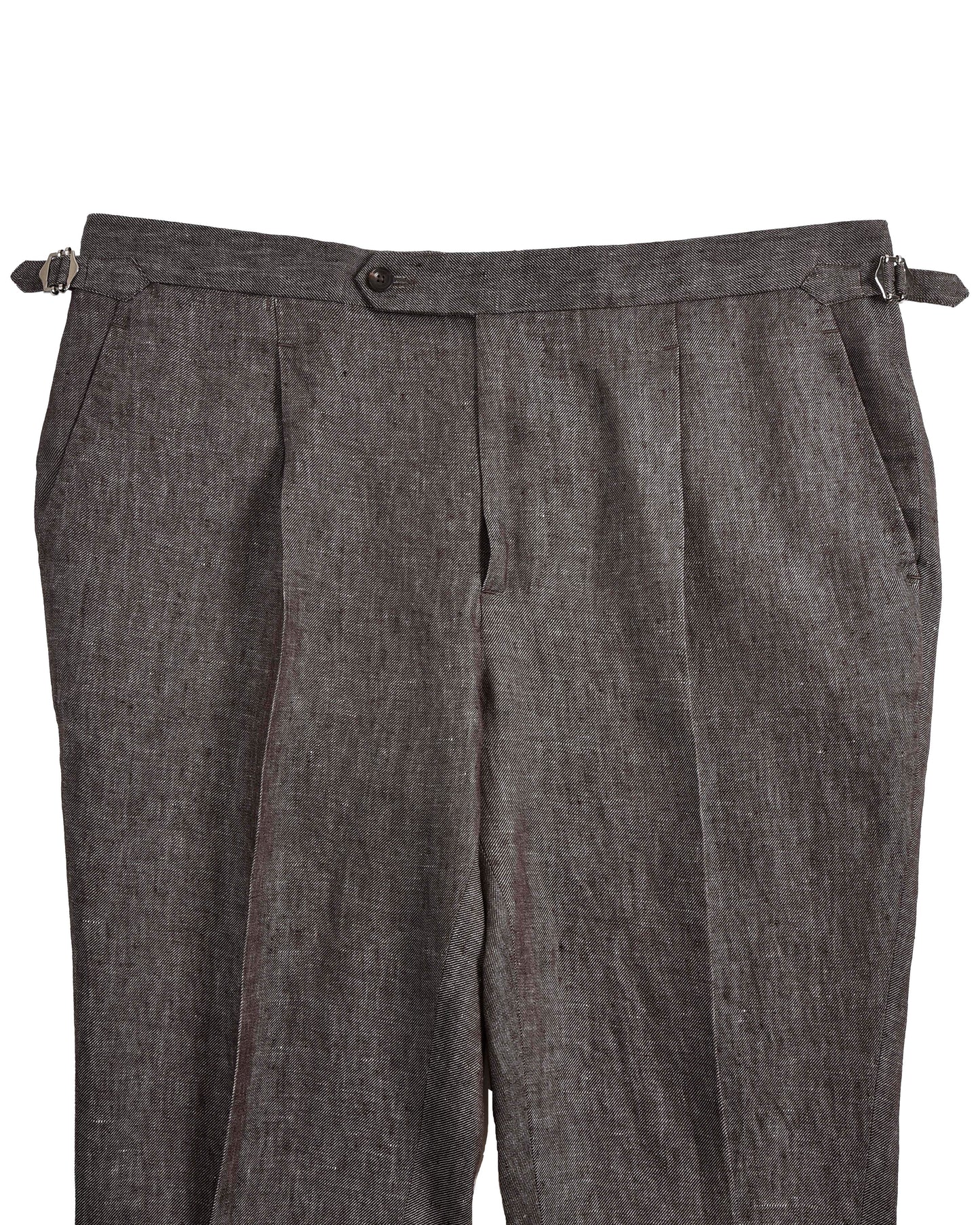 Solbiati Coffee Brown Linen Dress Pant