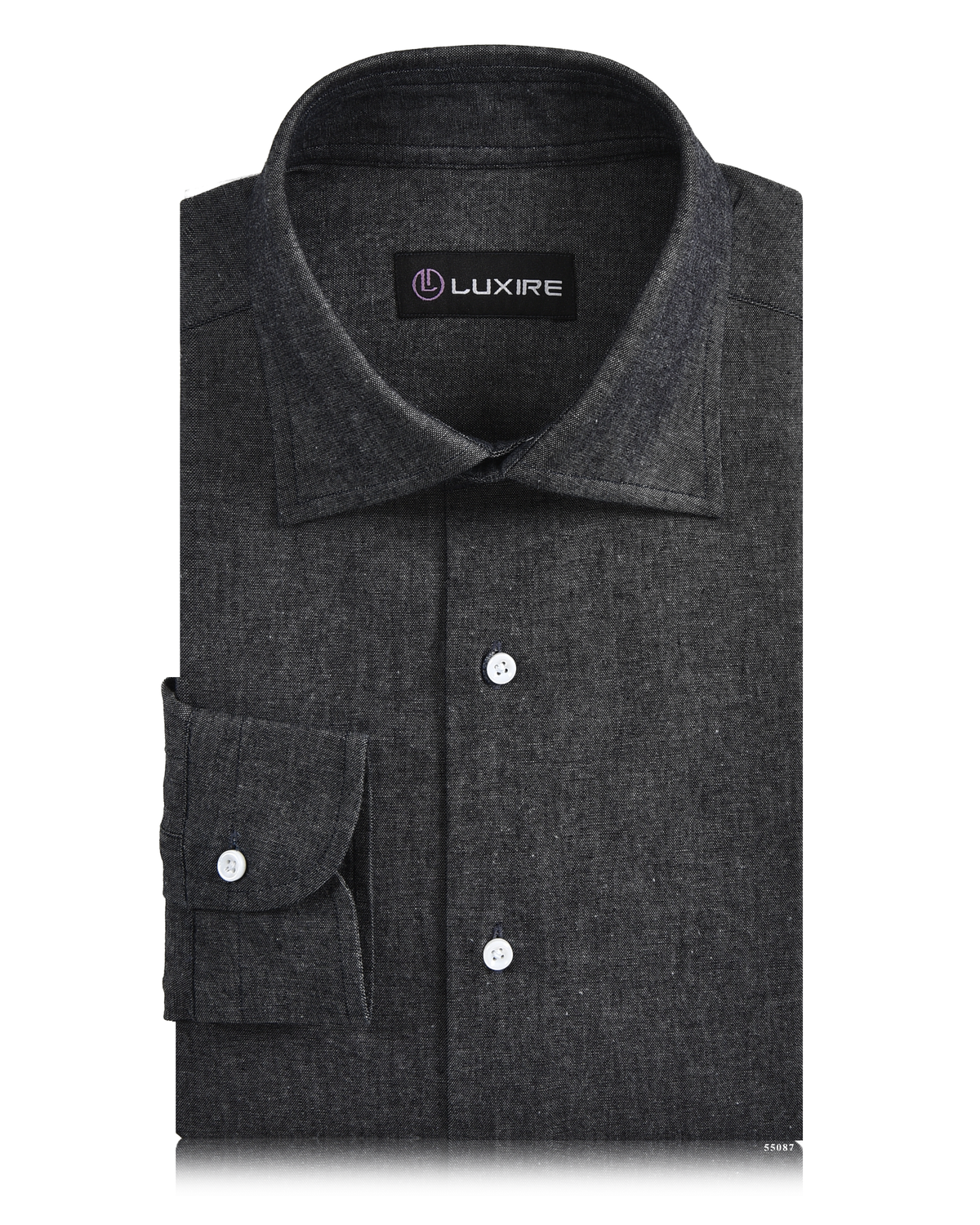 Dark Grey Chambray Shirt - 1