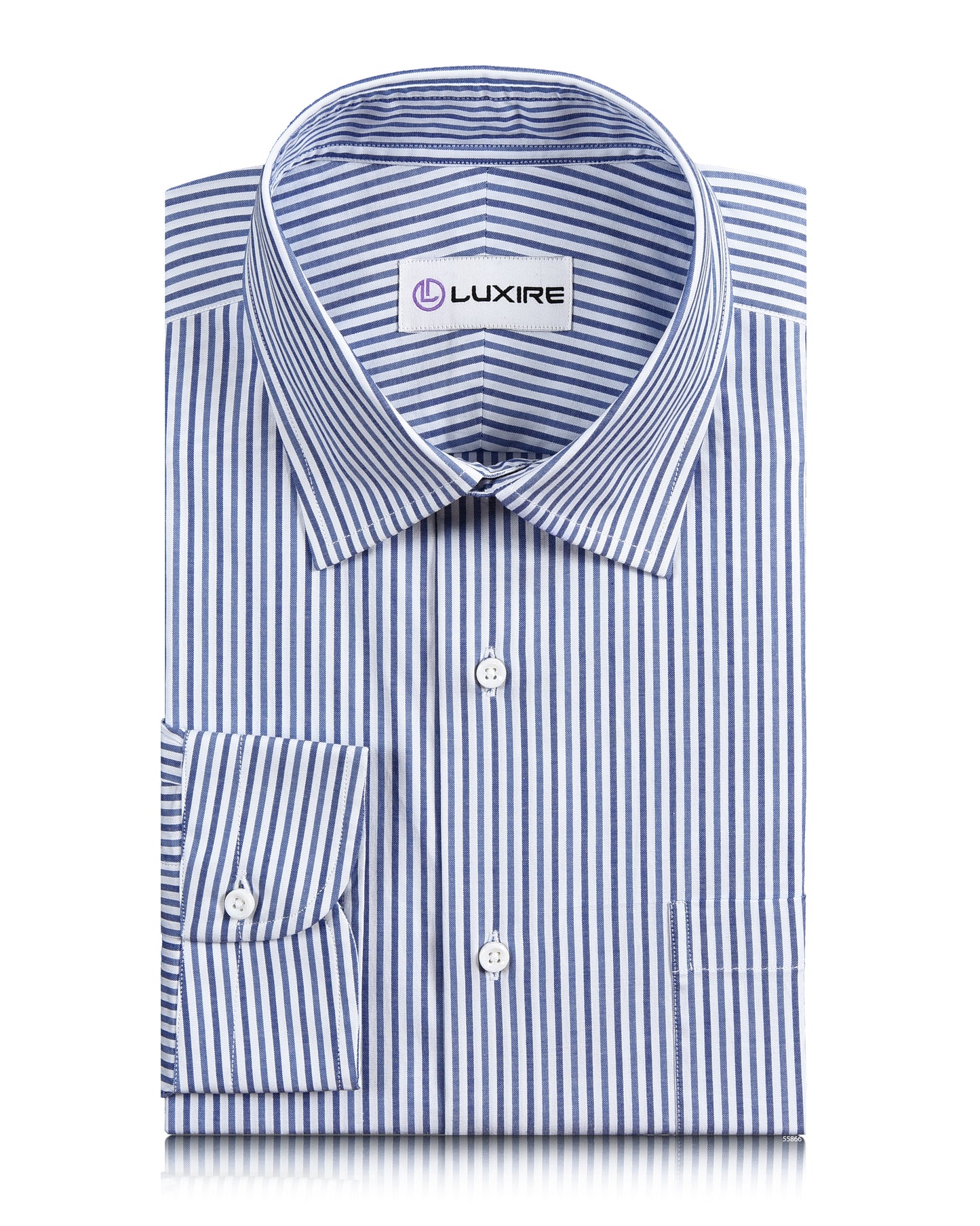 Shades of Blue University Stripes Oxford