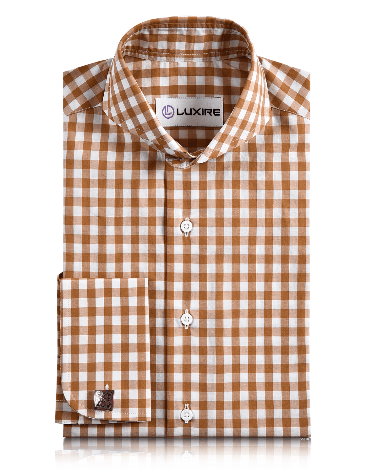 Light Tan Gingham Shirt - 1