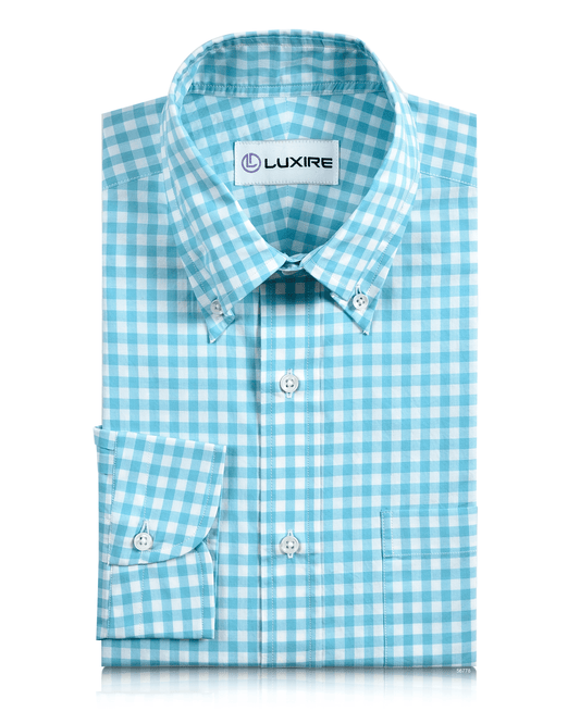 Ocean Blue Gingham Shirt