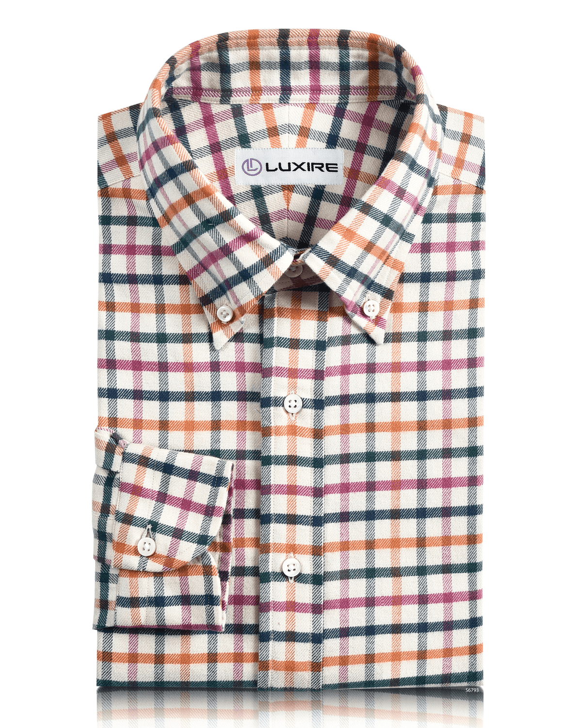 Pink Orange Green Blue Window Pane Checks Flannel - 1