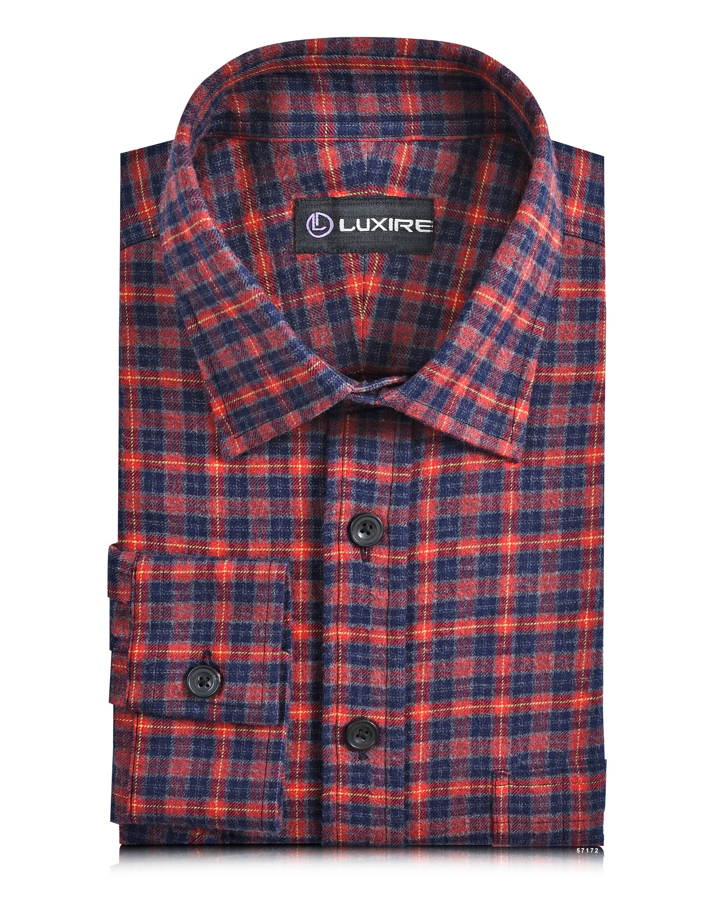 Red Navy Grey Tattersall Work Shirt