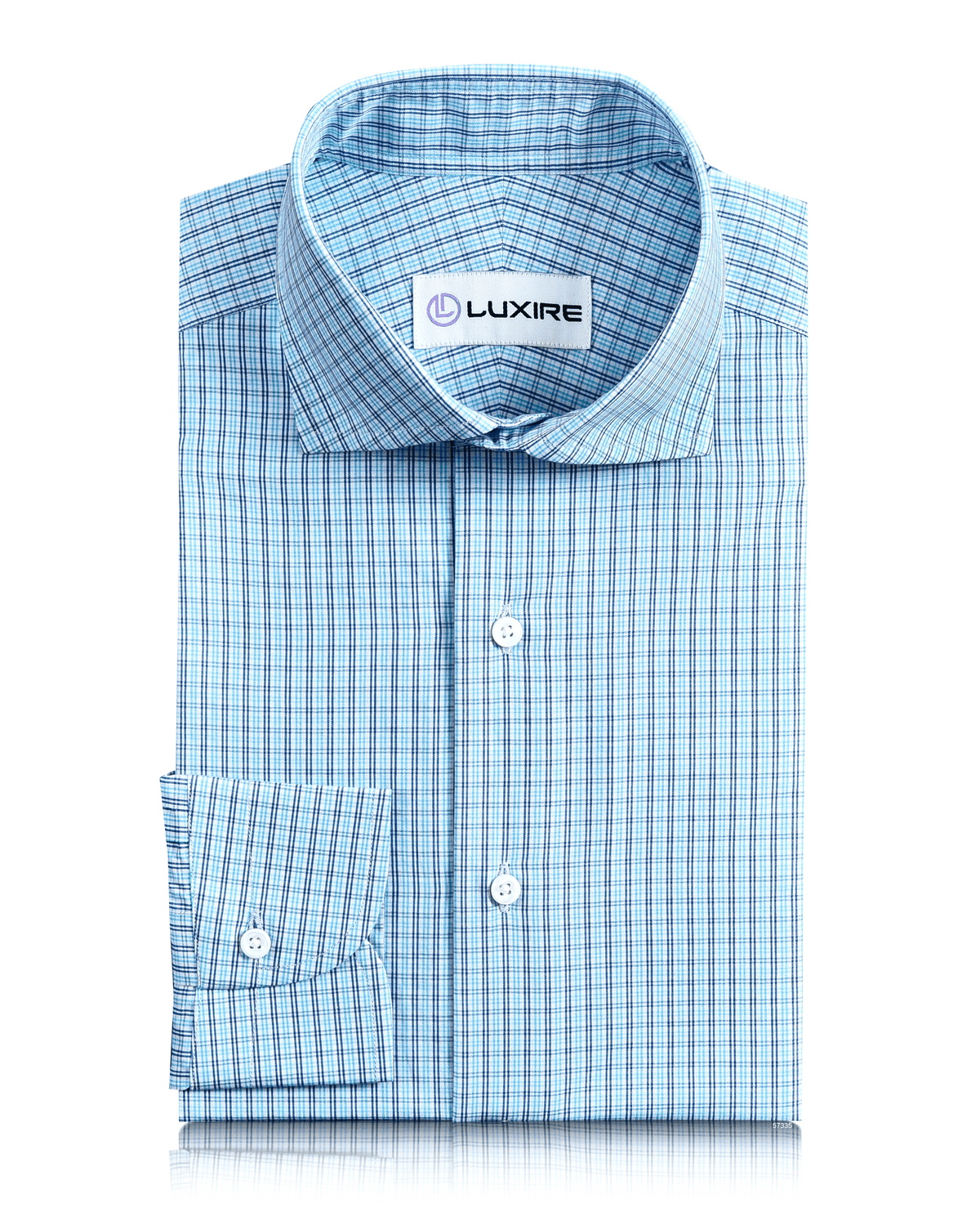 Mint-Blue Navy Tattersall Checks - 1