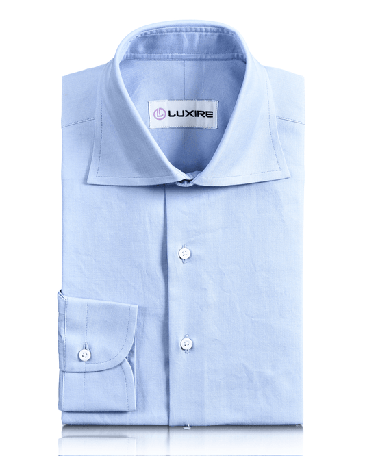 Sky Blue Herringbone Shirt