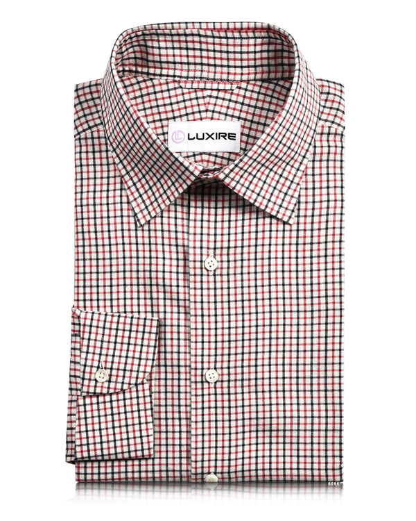 Black Red in Ecru Checks