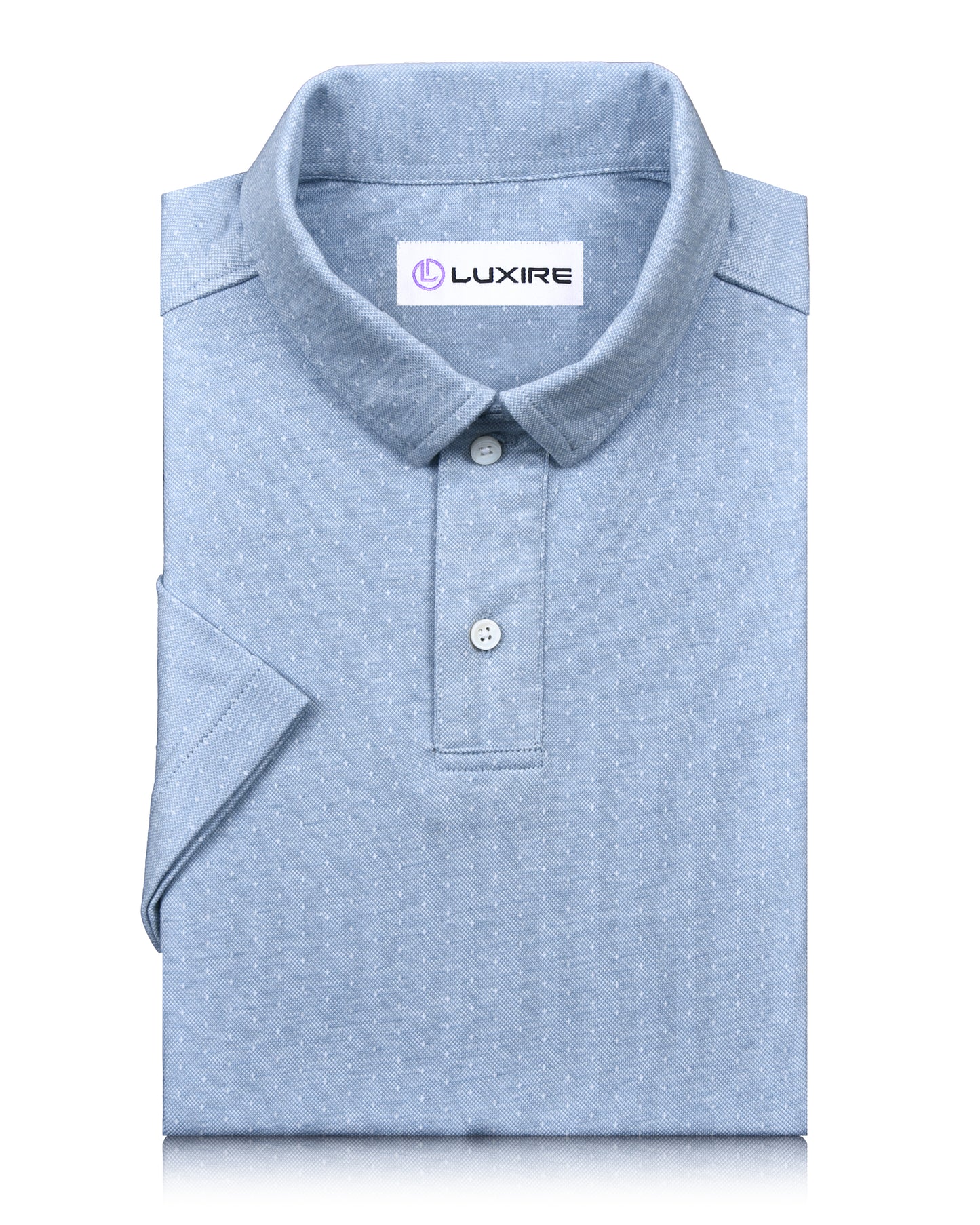 Light Blue Dotted Polo T-Shirt