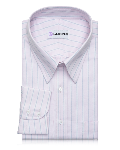 Pink and Navy Stripes Shirt