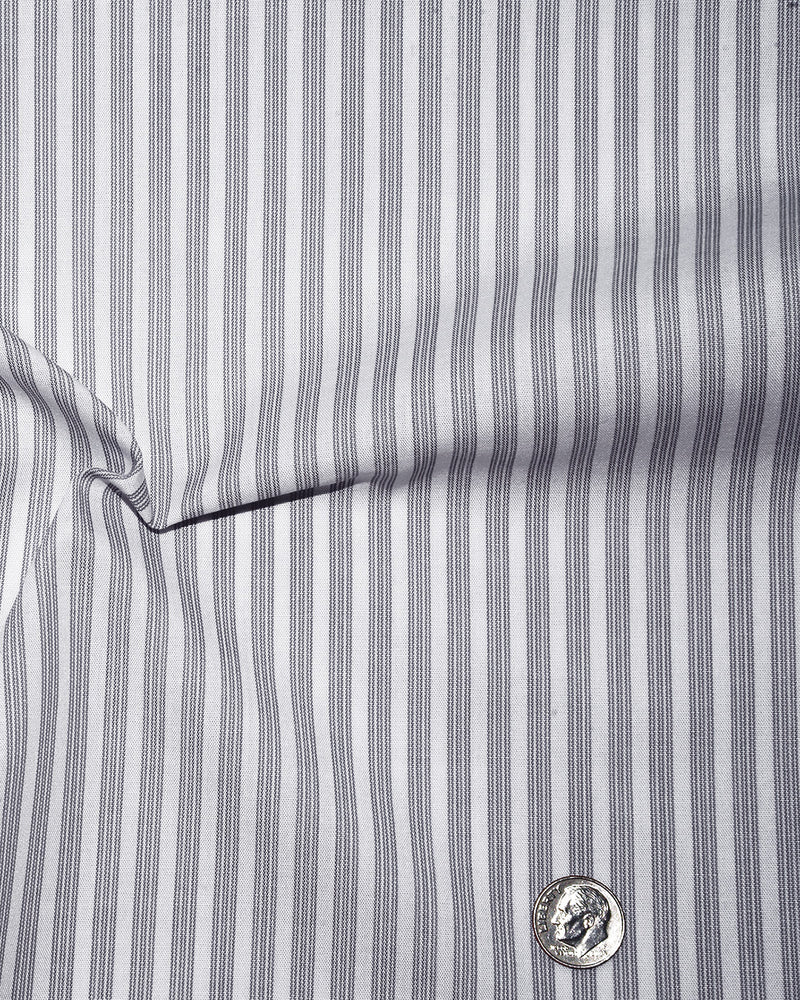 Grey White Candy Stripes