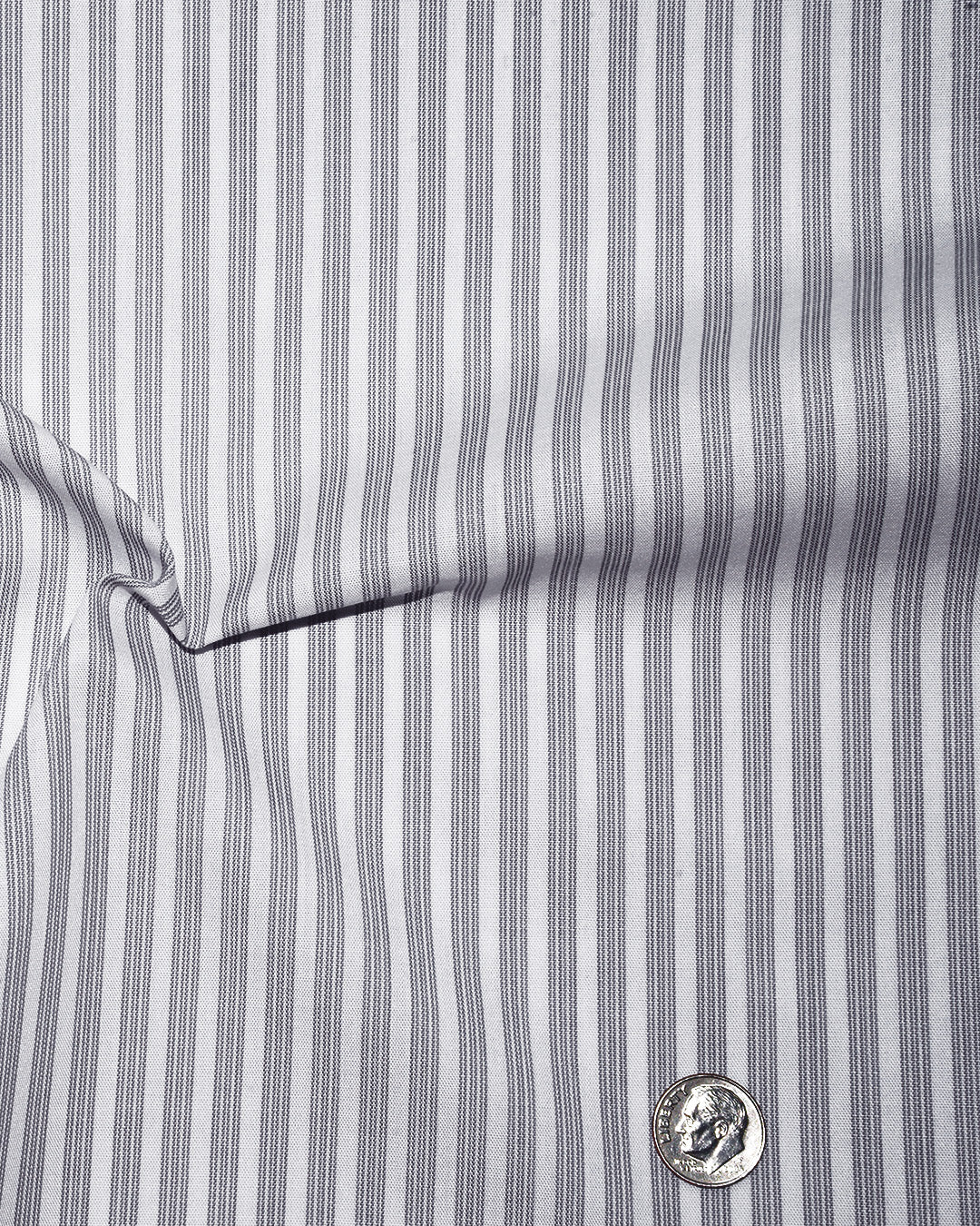 Grey White Candy Stripes