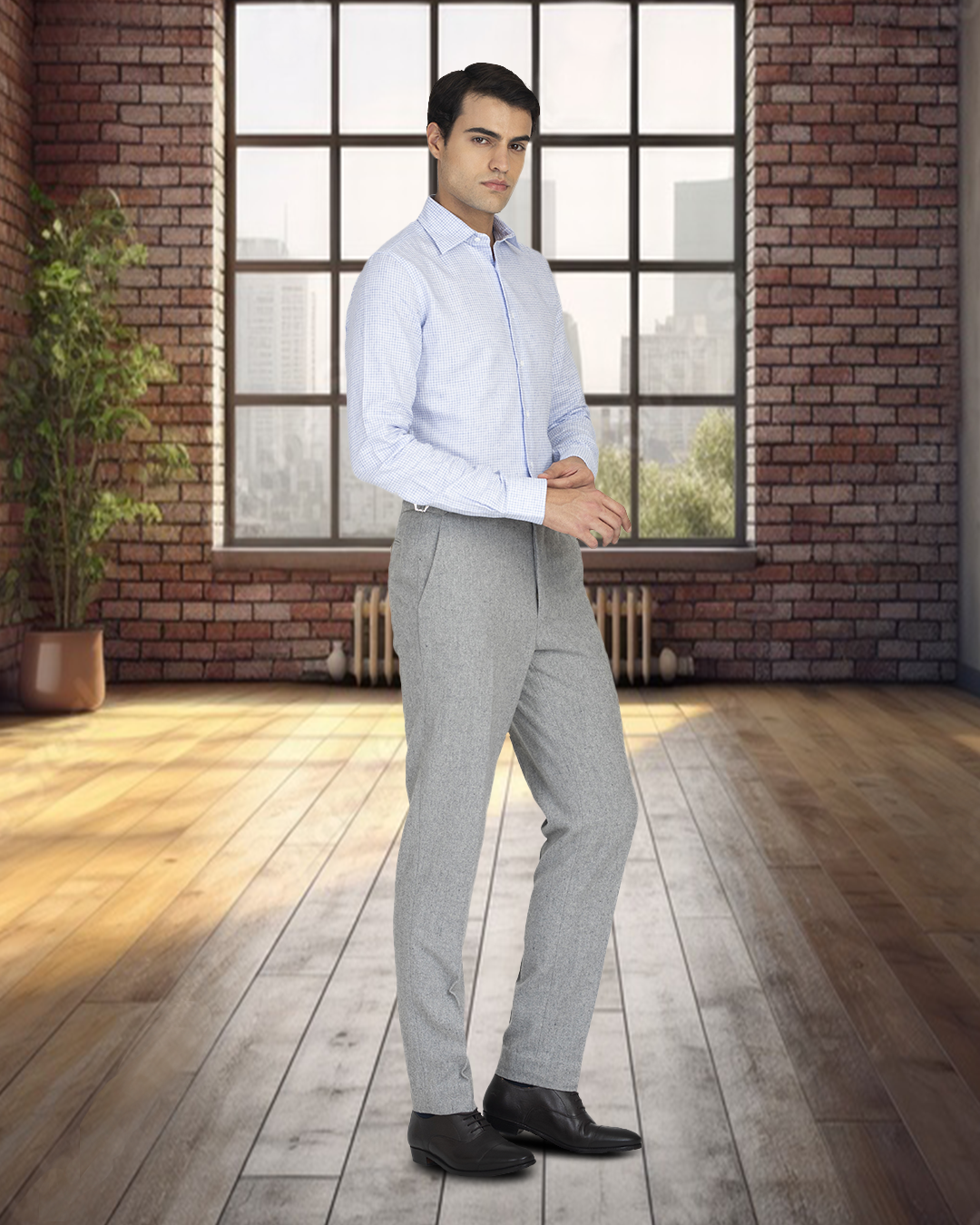 Grey & White Tattersall - 3