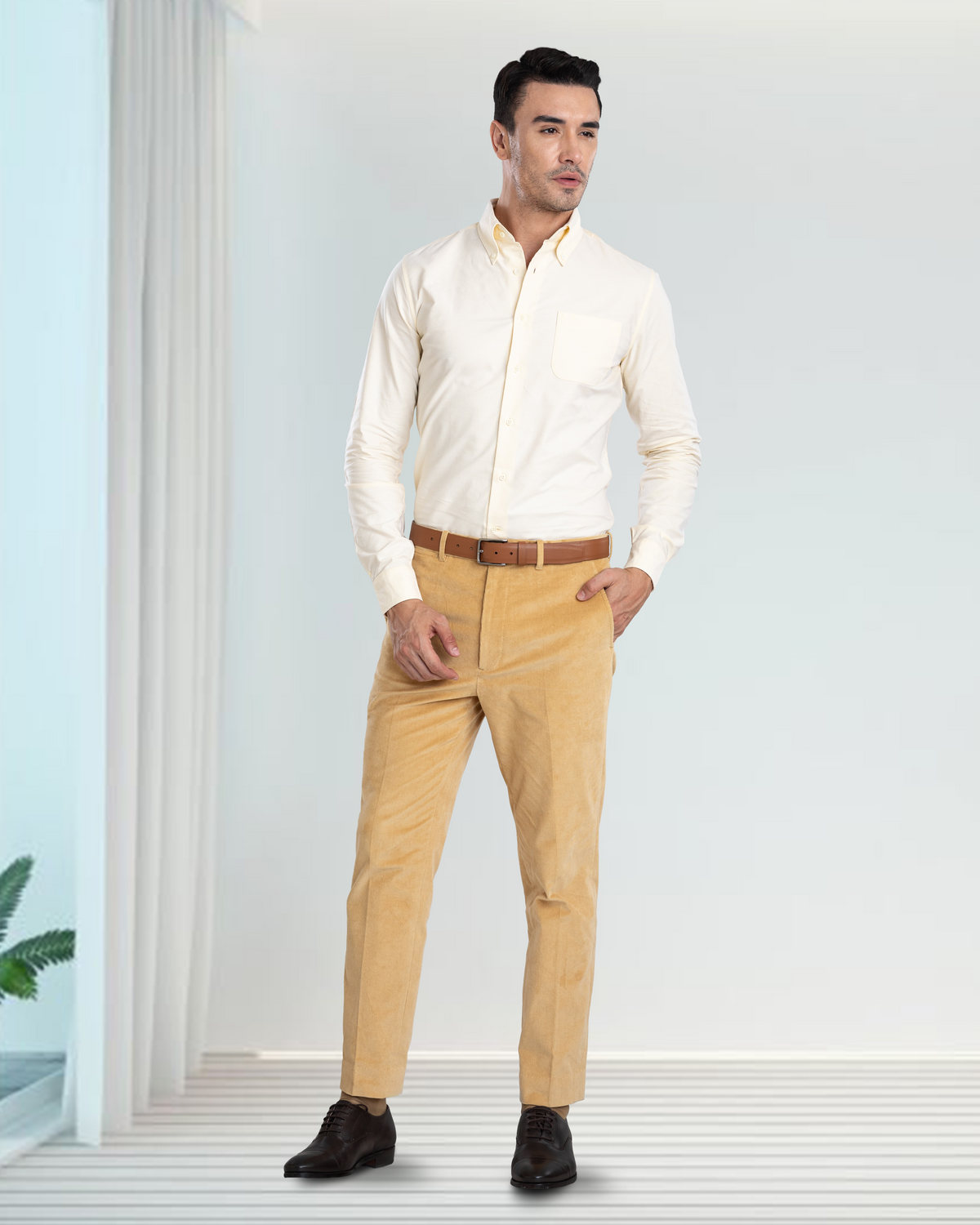 Primrose yellow 21 Wale Needle Cord - 2
