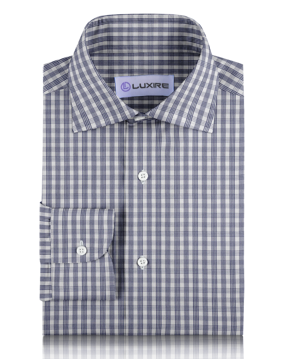 Navy Shadow Checks Shirt - 1