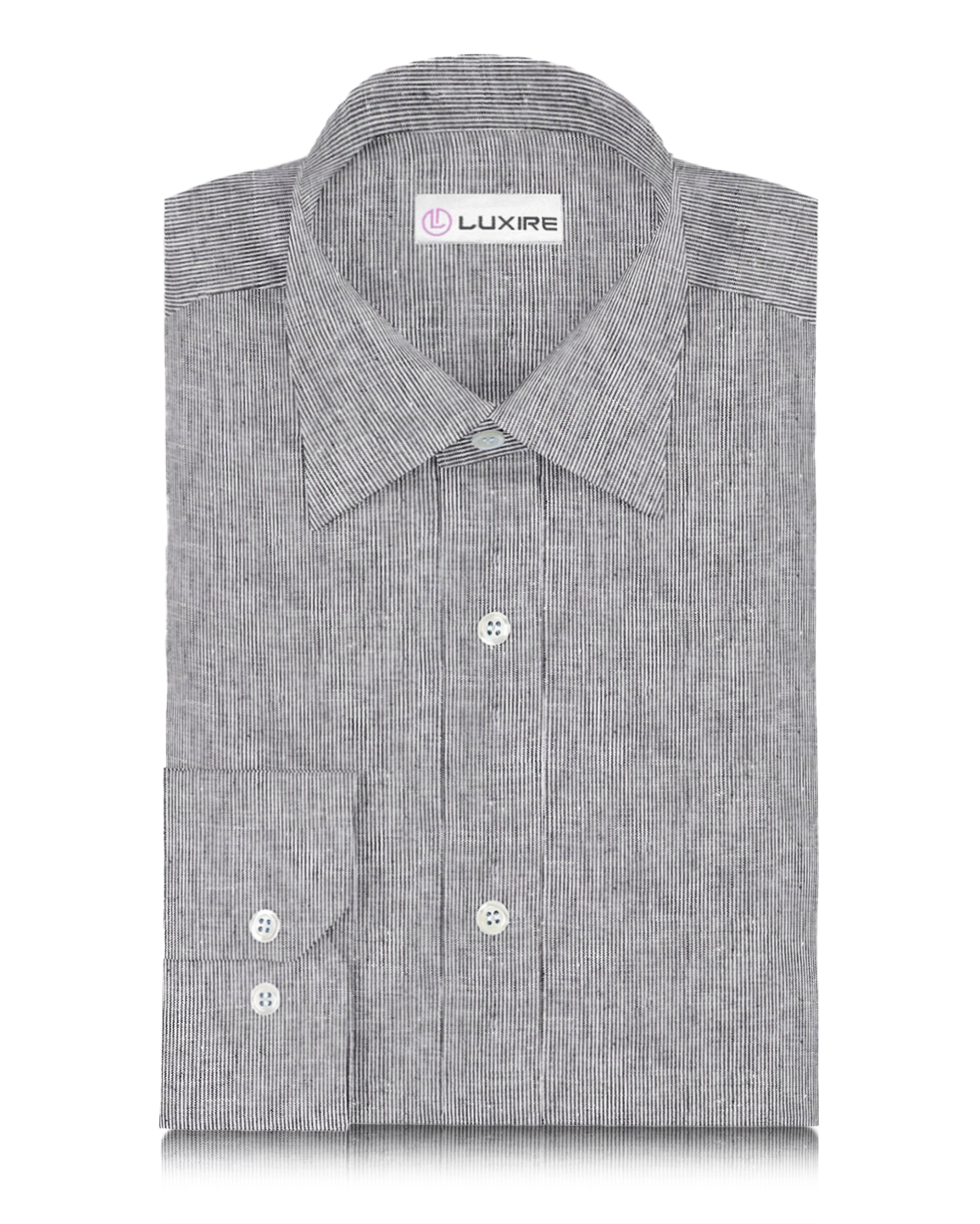 Linen: Black White Thin Dress Stripes - 1