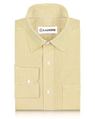 Cotton Linen: Light Ecru Dress Stripes On White