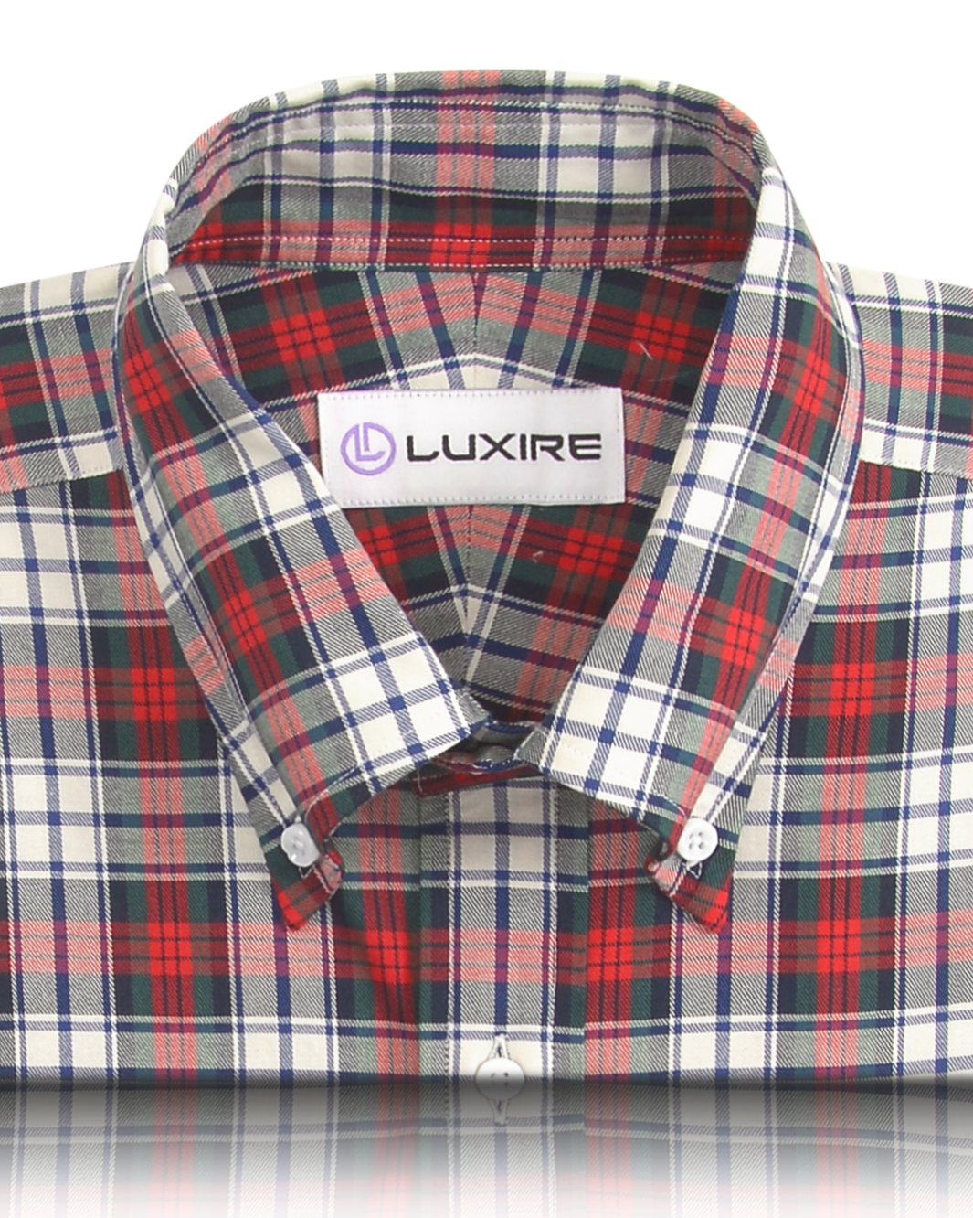 Red Blue Tartan Twill Shirt - 2