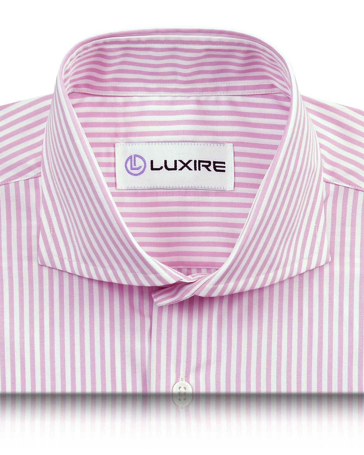 Pink Dress Stripes On White Shirt - 2