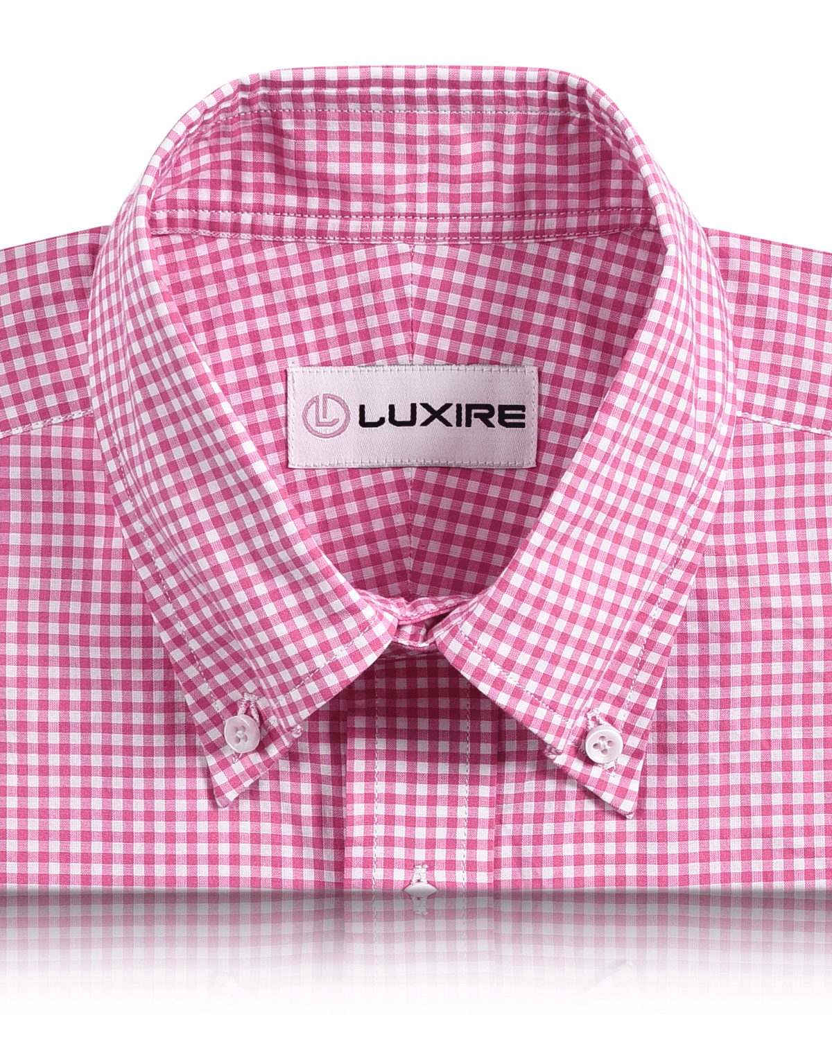 Pink White Gingham Check Shirt - 3