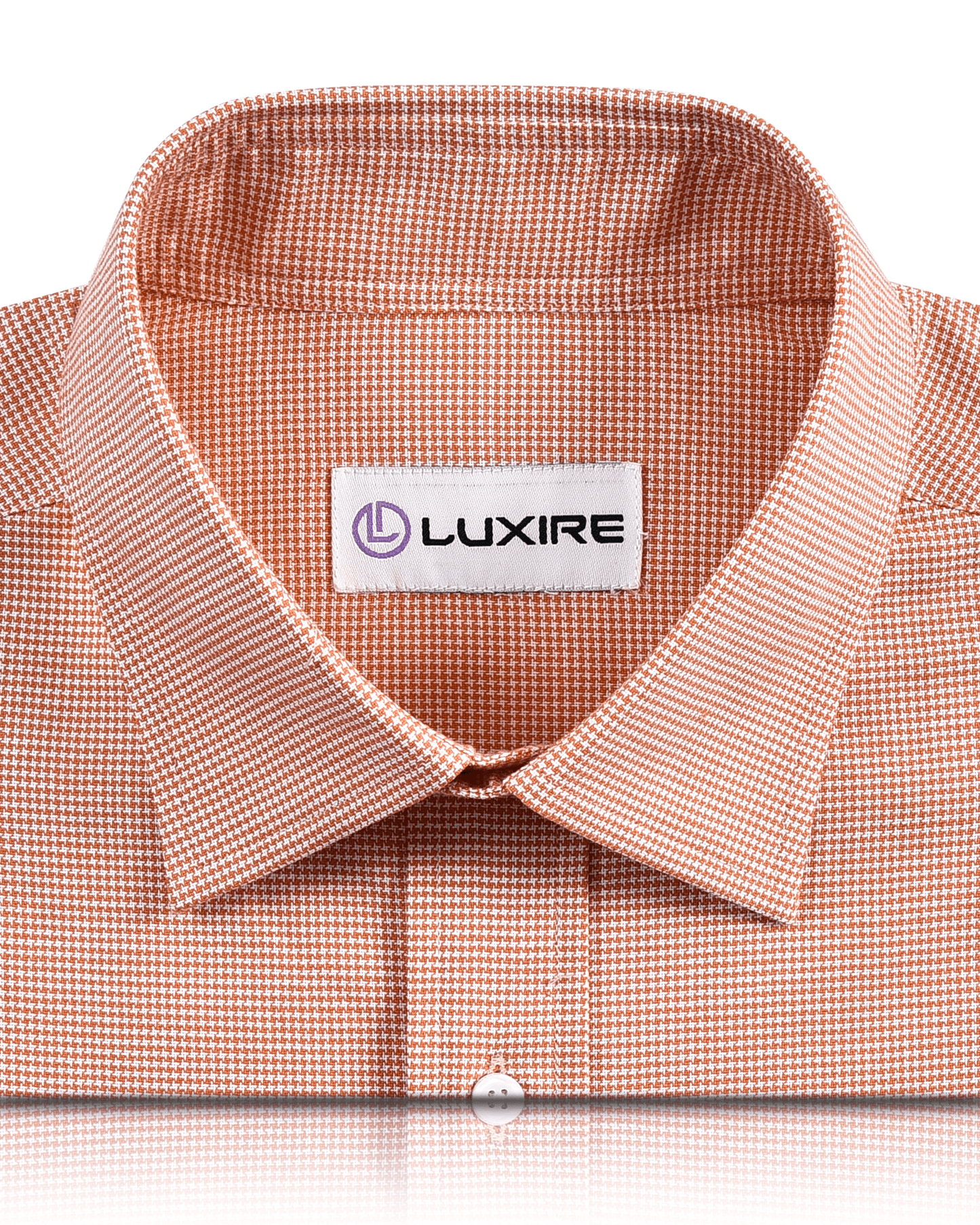 Orange Houndstooth Shirt